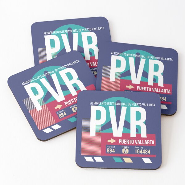 Item preview, Puerto Vallarta (PVR) Airport Code Baggage Tag designed and sold by SLAG-Creative.