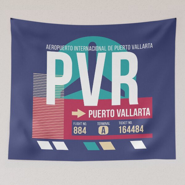 Item preview, Puerto Vallarta (PVR) Airport Code Baggage Tag designed and sold by SLAG-Creative.