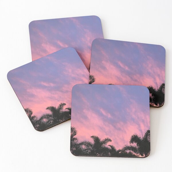 Item preview, Palm Trees Pink Blue Sunset Sky designed and sold by TropicalFronds.