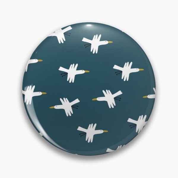 Item preview, Cute minimalistic pattern with spring migratory birds - geese in  scandinavian style on the blue background designed and sold by BychkovaEvgenia.