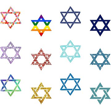 Artwork thumbnail, Jewish Star Stickers by JoBella-Designs