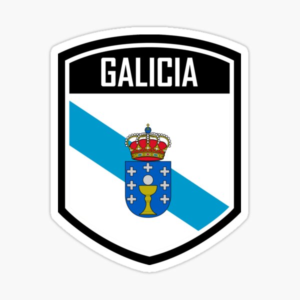 Emblema de la bandera de Galicia España Pegatina