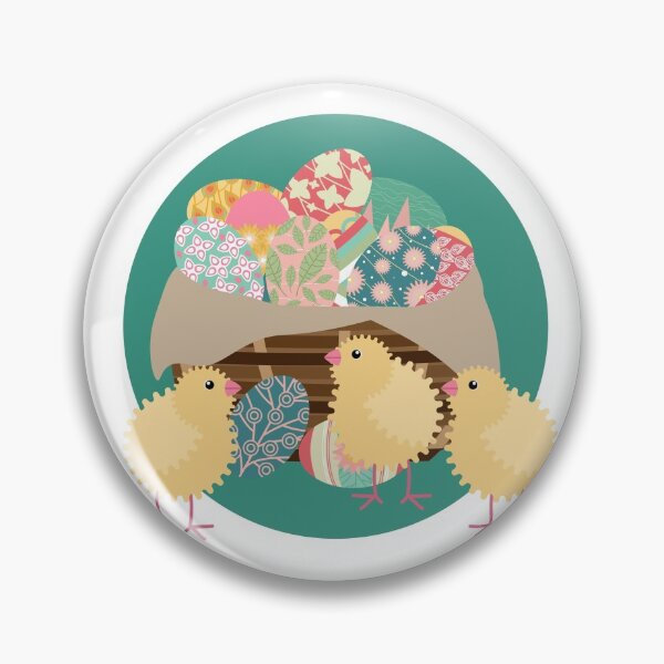 Item preview, Easter eggs in different patterns of pastel colors, in a basket, next to the chickens. designed and sold by LionKsi89.