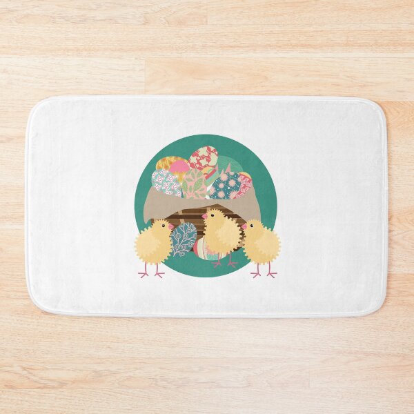 Item preview, Easter eggs in different patterns of pastel colors, in a basket, next to the chickens. designed and sold by LionKsi89.