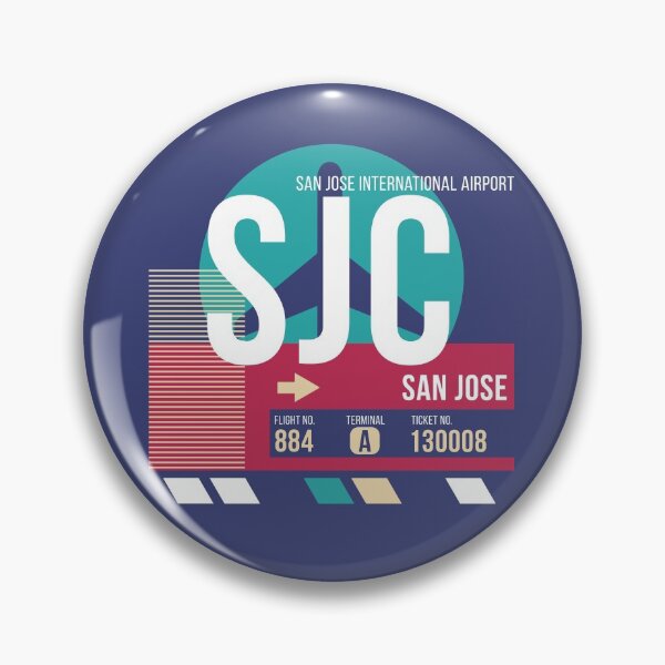 Item preview, San Jose, California (SJC) Airport Code Baggage Tag designed and sold by SLAG-Creative.