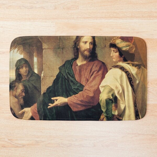 Item preview, Jesus Christ vintage painting designed and sold by Vintage Designs +.