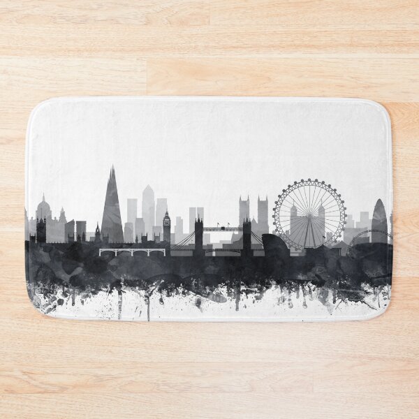 Artikelvorschau, London Skyline Aquarell Schwarz & Weiß von Zouzounio Art entworfen und verkauft von zouzounioart.
