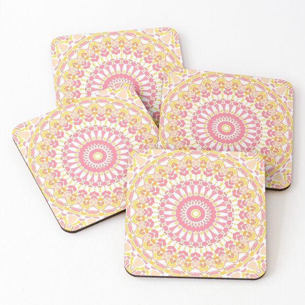 Item preview, Strawberry and Lemonade Mandala designed and sold by Kelly Dietrich Mandala & Fractal Art.