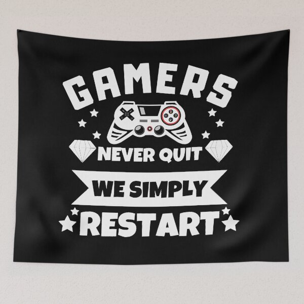 Item preview, Gamers Simply Restart white designed and sold by OMdesigns93.