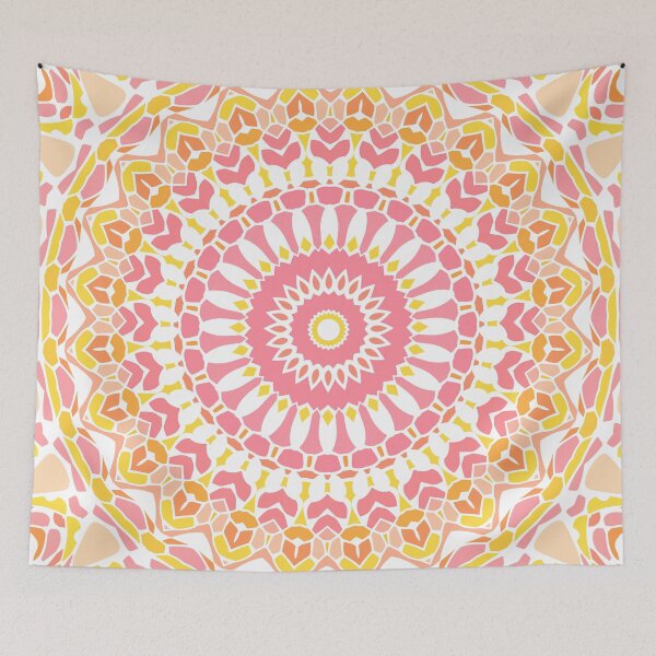 Item preview, Strawberry and Lemonade Mandala designed and sold by Kelly Dietrich Mandala & Fractal Art.