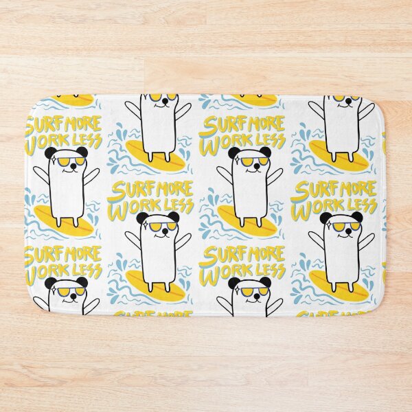 Item preview, Surf more, work less with Beary Black Ears  designed and sold by PAINTORS.