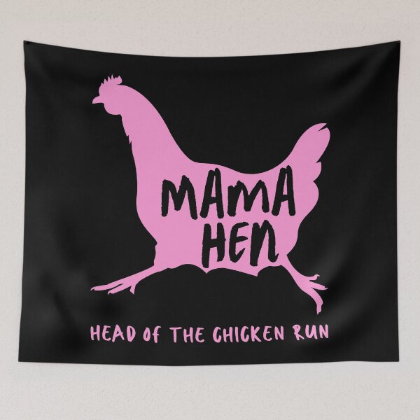 Item preview, Mama Hen. Head Of The Chicken Run. Lilac Chicken Silhouette, Handwritten Text designed and sold by JellyBeenzz.