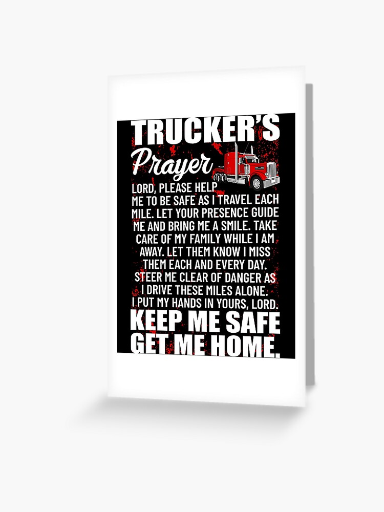 WSNANG Truck Driver Gifts Keep Me Safe Get Me Home Trucker's Prayer Keychain Gift for Truck Drivers Dad Husband