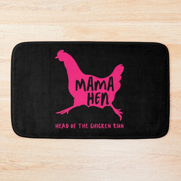Item preview, Mama Hen. Head Of The Chicken Run. Bright Pink Chicken Silhouette, Handwritten Text designed and sold by JellyBeenzz.
