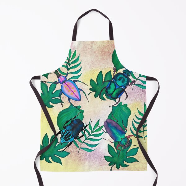 Item preview, Insects bugs watercolor with leaves and gold yellow designed and sold by editanagy.