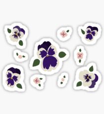 Purple Pansies Sticker
