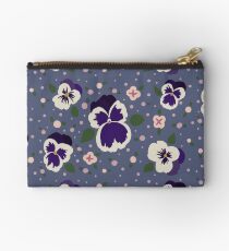 Purple Pansies Studio Pouch