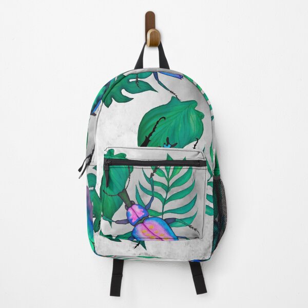 Item preview, Insects bugs watercolor with leaves and gold grey designed and sold by editanagy.