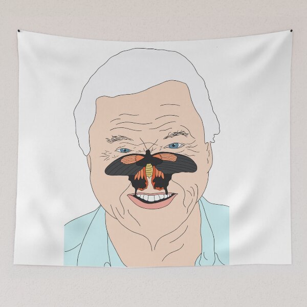 Item preview, David Attenborough and Butterfly  designed and sold by FreeOrca.