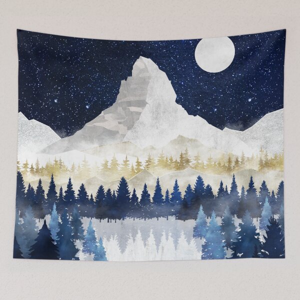 Item preview, Matterhorn Mountain Under a Starry Sky - Iconic Landmarks designed and sold by JackMoreh.