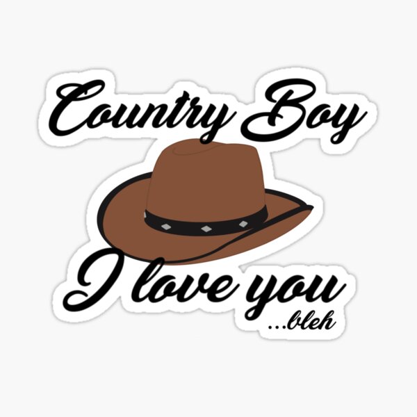 I Love COUNTRY Boys * Vinyl Decal Sticker * GIRLS Heart Truck Car FARM  Backwoods