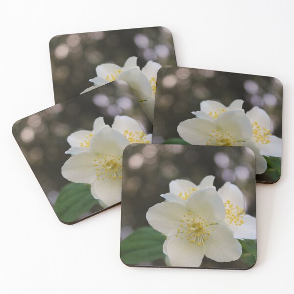 Item preview, Bright white flowers of Philadelphus coronarius designed and sold by Mahirov Shop.