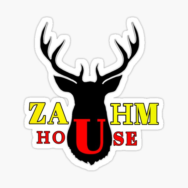 "Zahm House" Sticker for Sale by Santanu1990 Redbubble