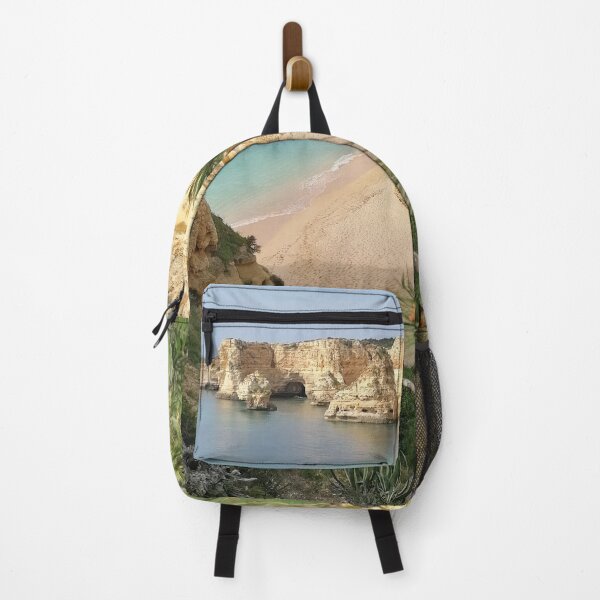 Item preview, Beach landscape. Colorful beach with cliffs, white sand, trees and blue sky. designed and sold by Rui Valverde.