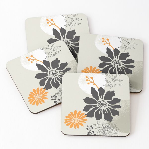 Item preview, Moonlight black flowers designed and sold by Tropicalways.