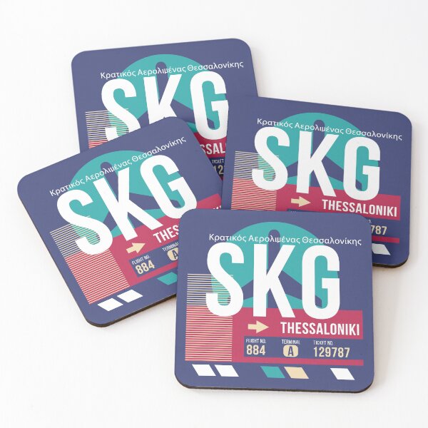 Item preview, Thessaloniki, Greece (SKG) Airport Code Baggage Tag designed and sold by SLAG-Creative.