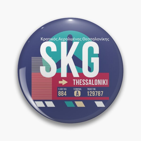 Item preview, Thessaloniki, Greece (SKG) Airport Code Baggage Tag designed and sold by SLAG-Creative.