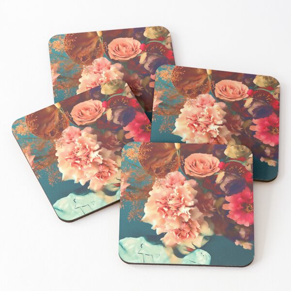 Item preview, Woman Bouquet Teal Background designed and sold by carlseti.