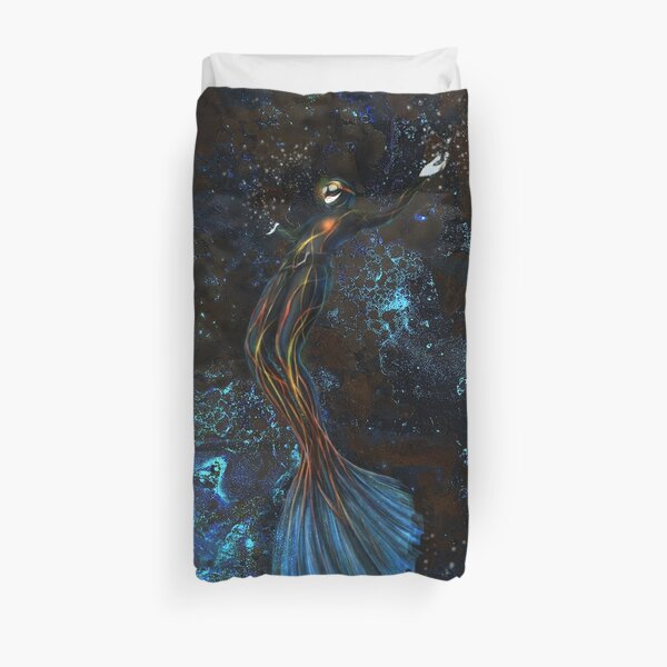 free diver Duvet Cover