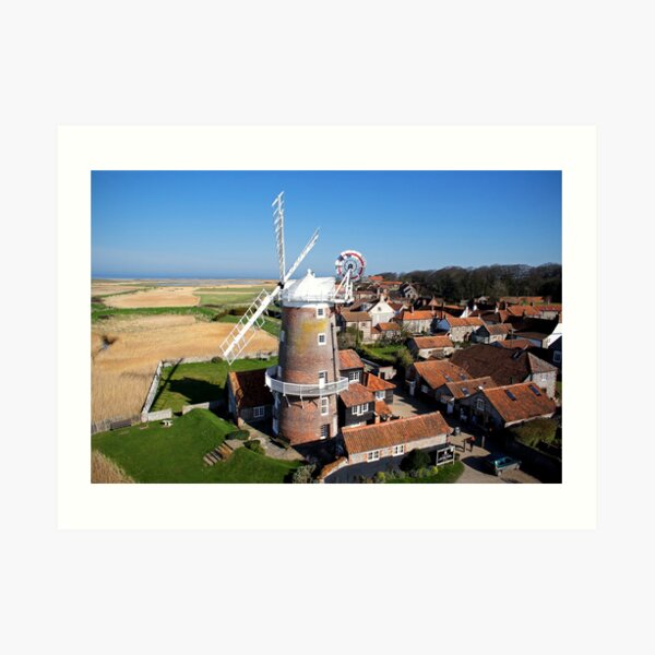 Cley Windmill - Unusual Aeriel shot Art Print