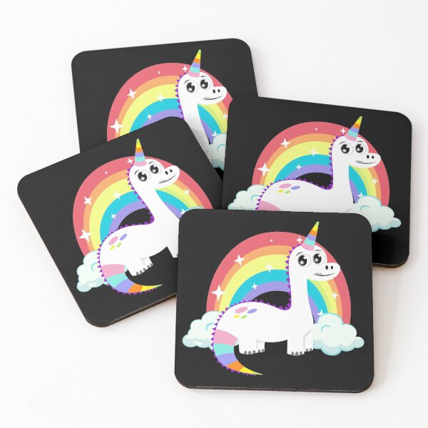 Item preview, Cute Unicorn Dinosaur With A Rainbow designed and sold by ilustraliza.