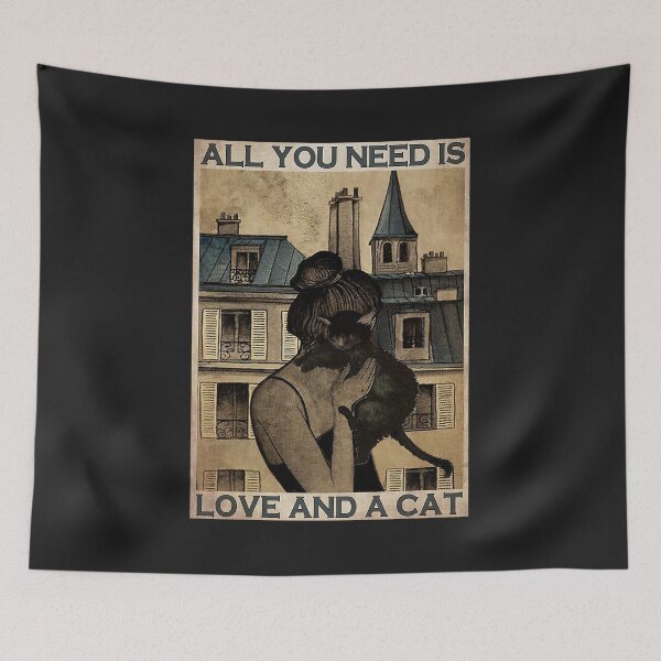 Item preview, All You Need Is Love And A Cat Poster designed and sold by SophiaSankt.