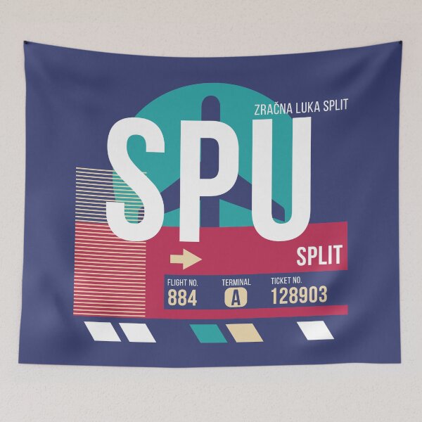 Item preview, Split, Croatia (SPU) Airport Code Baggage Tag designed and sold by SLAG-Creative.