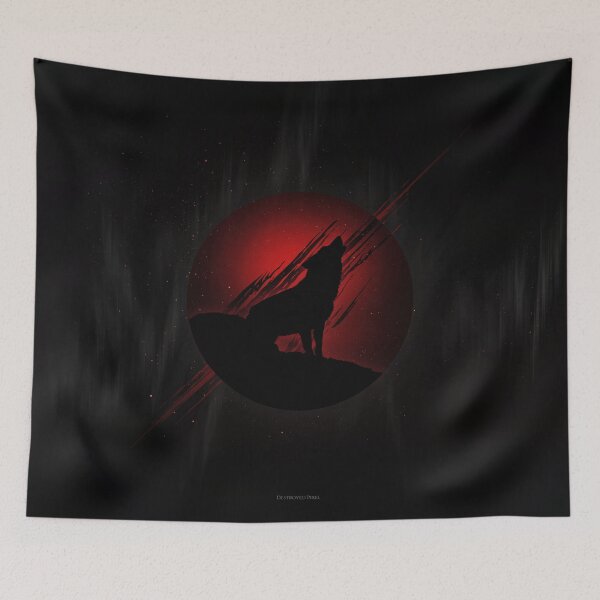 Item preview, Wolf with blood moon designed and sold by Destroyed-Pixel.