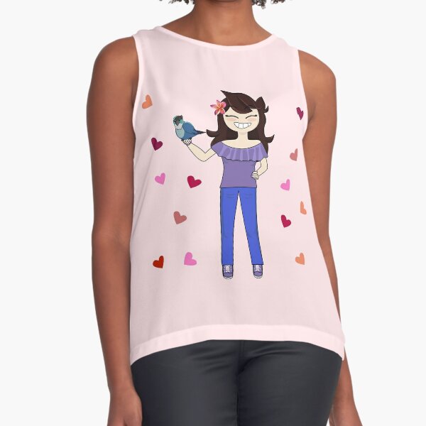 Jaiden animations and her bird, cute moment and pink hearts, parrot  watching you funny T-Sh Poster for Sale by YesTeeDesign