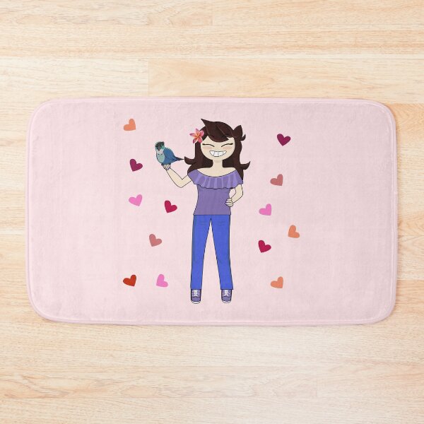 Item preview, Jaiden animations and her bird, cute moment and pink hearts, parrot watching you funny  designed and sold by SGS-.