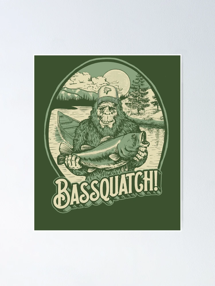 Buy Dillo Bassquatch Funny Bass Fishing Sasquatch Retro 80s