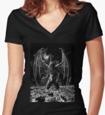 Cthulu Women's Fitted V-Neck T-Shirt