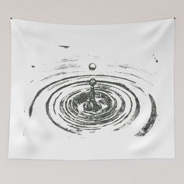 Item preview, Water Drop Ripple Monoprint designed and sold by Lucie Jamais.