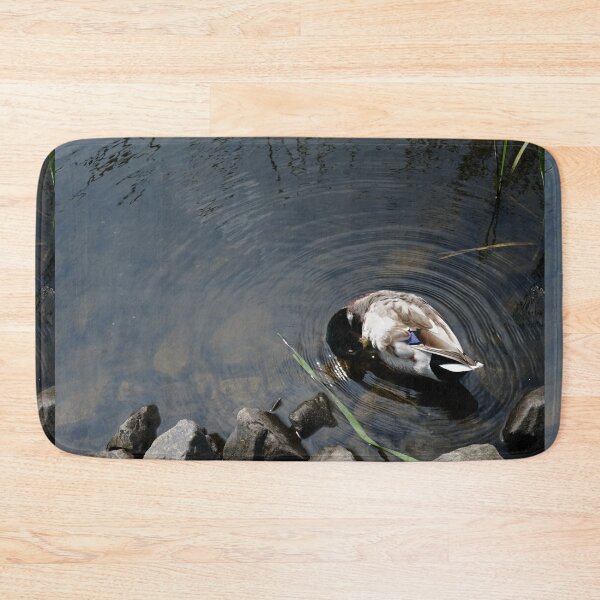Item preview, Mallard Duck Grooming In The Pond designed and sold by AmberCamera.