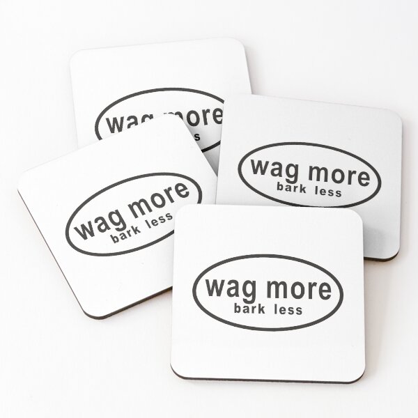 Item preview, wag more, bark less Oval Sticker designed and sold by OvalStickers.