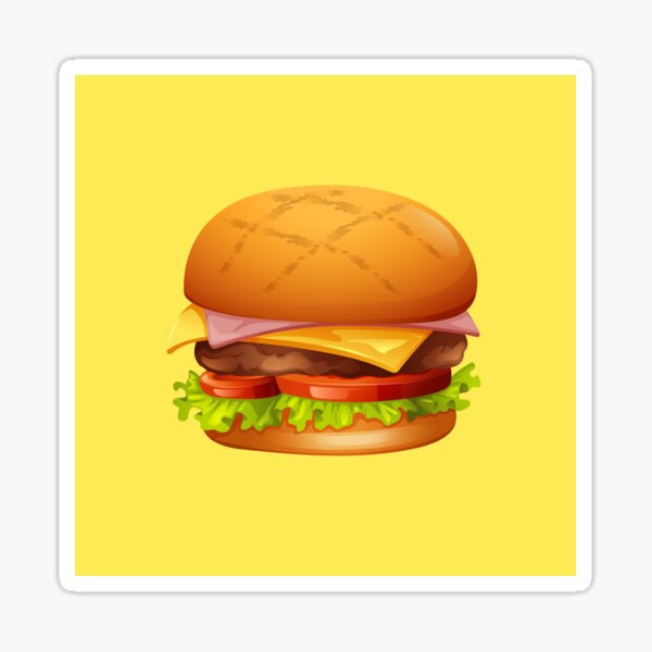 Tasty Burger Sticker For Sale By Artmoni Redbubble 9216