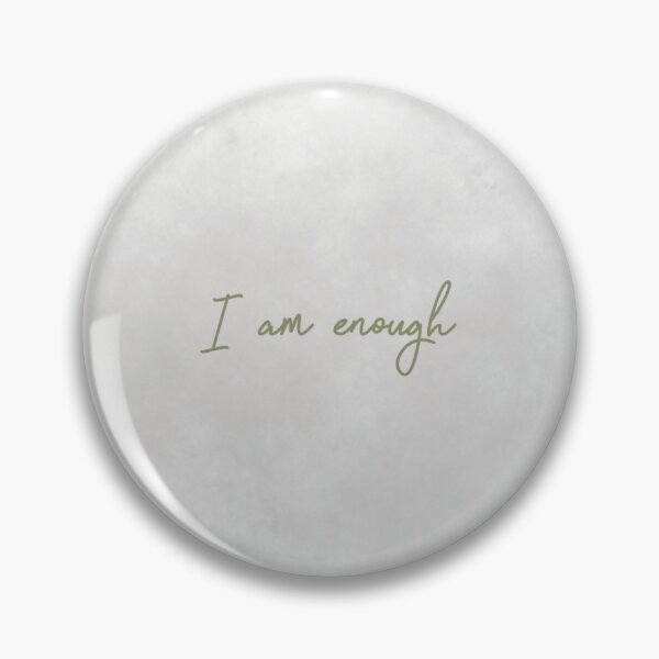 Item preview, I am enough, positive affirmation and quote designed and sold by SparkPrintsandDesigns.