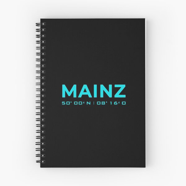 Item preview, Home Mainz with coordinates in blue neon design designed and sold by Blue-Fairy.