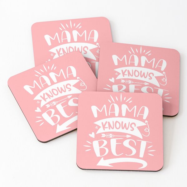 Item preview, Mama knows best white -  lettering in pink designed and sold by Schuva.