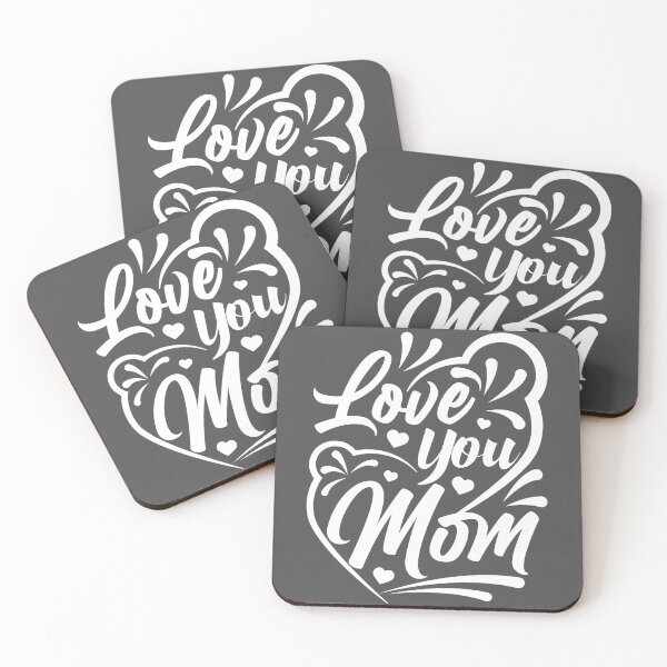 Item preview, Love you MOM, you are the best - white lettering designed and sold by Schuva.